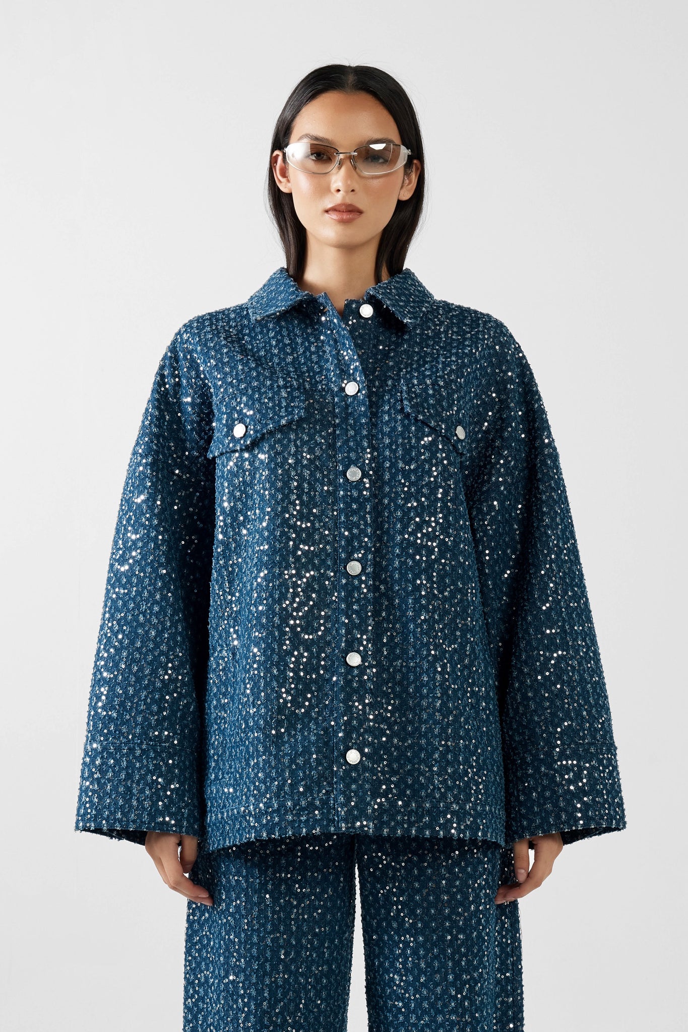 VALENTINO JACKET | INDIGO SEQUIN