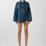VALENTINO SHORTS | INDIGO SEQUIN