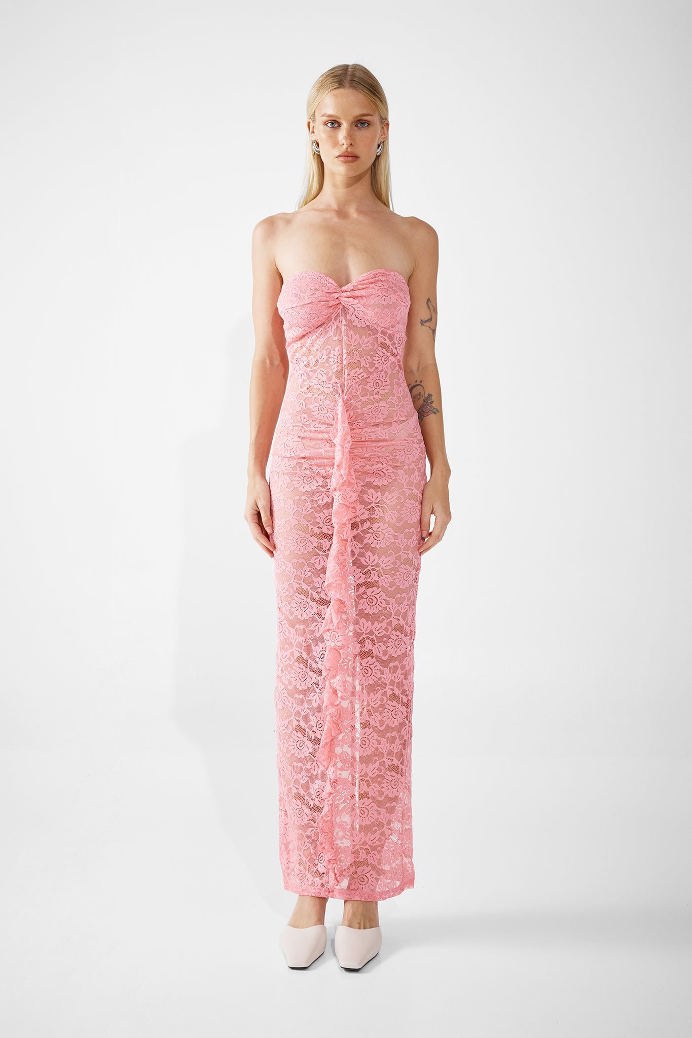 YASMIN DRESS | PINK LACE
