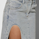 ZAYNE MAXI SKIRT | BLUE DENIM