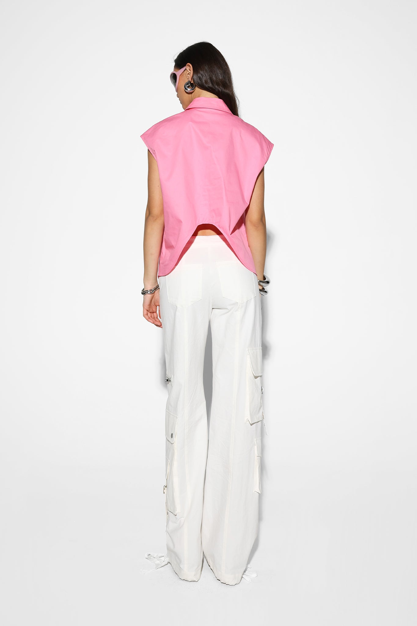 ANDI SLEEVELESS SHIRT | PINK