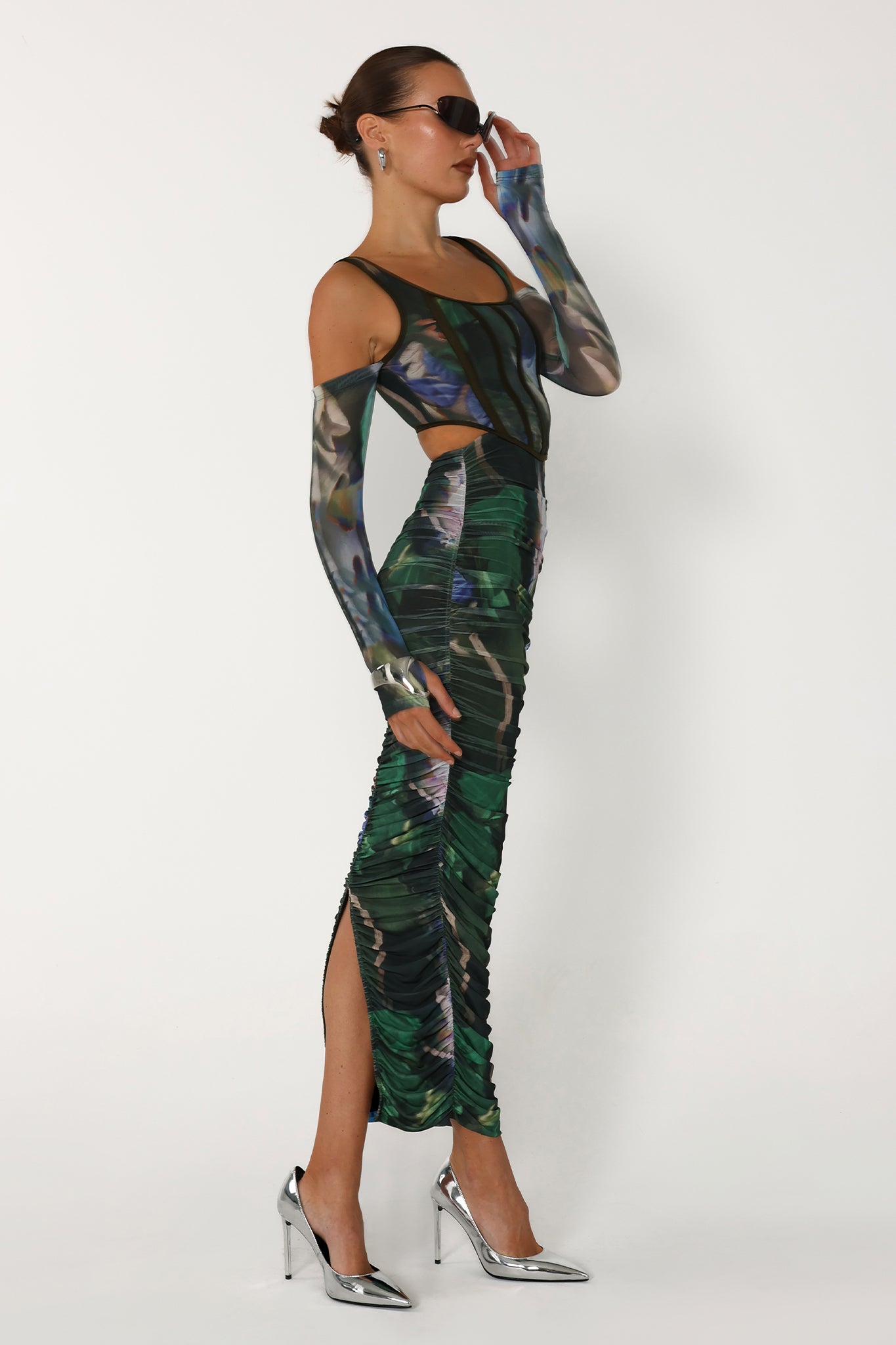 ARIA MIDI DRESS | MIDNIGHT FLORA