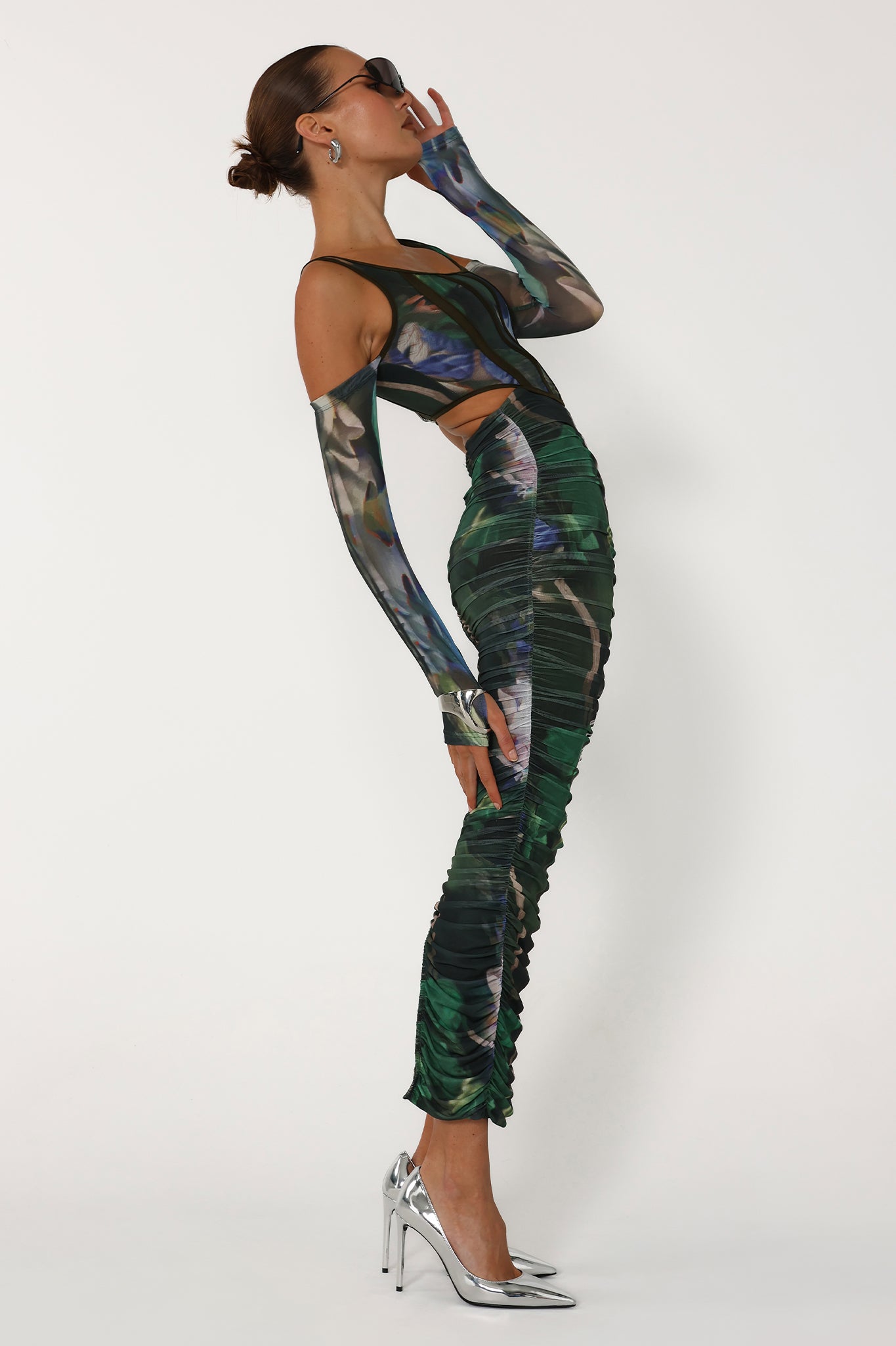 ARIA MIDI DRESS | MIDNIGHT FLORA