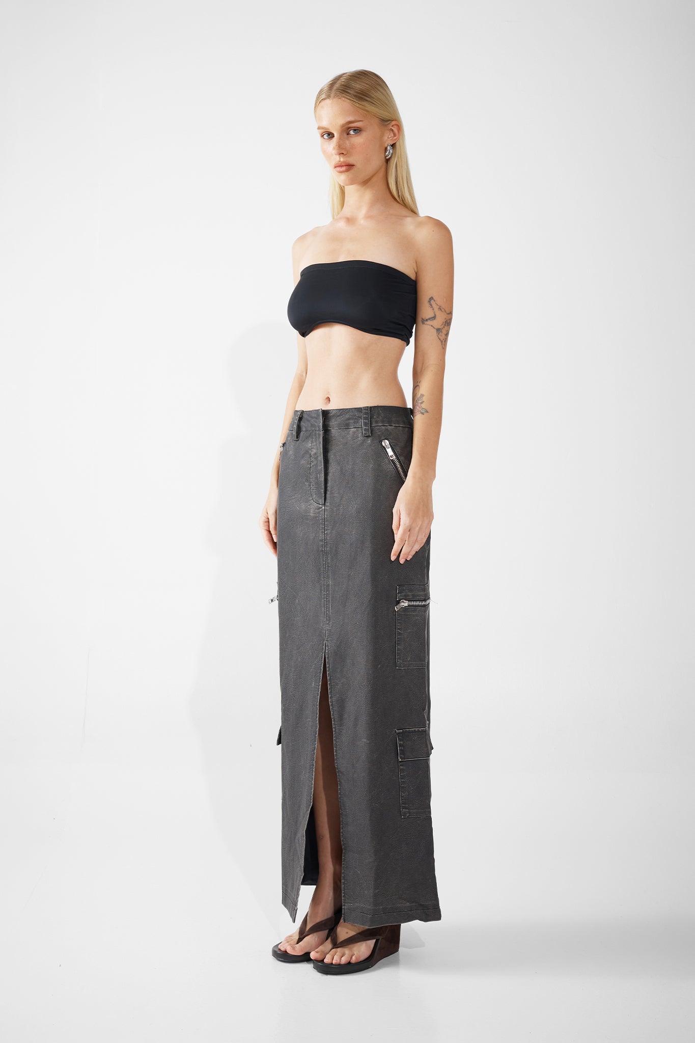 AVERY MAXI SKIRT | VINTAGE BLACK