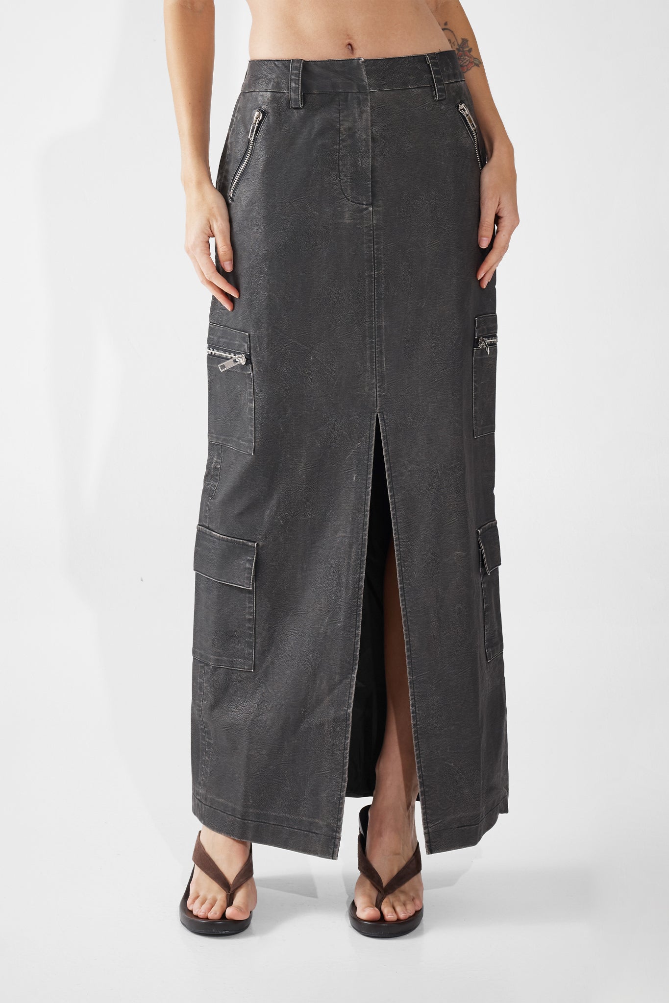 AVERY MAXI SKIRT | VINTAGE BLACK
