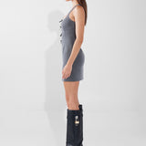 BRANDY MINI DRESS | GREY