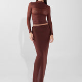 MADDOX MAXI SKIRT | CHOC
