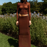 MADDOX MAXI SKIRT | CHOC