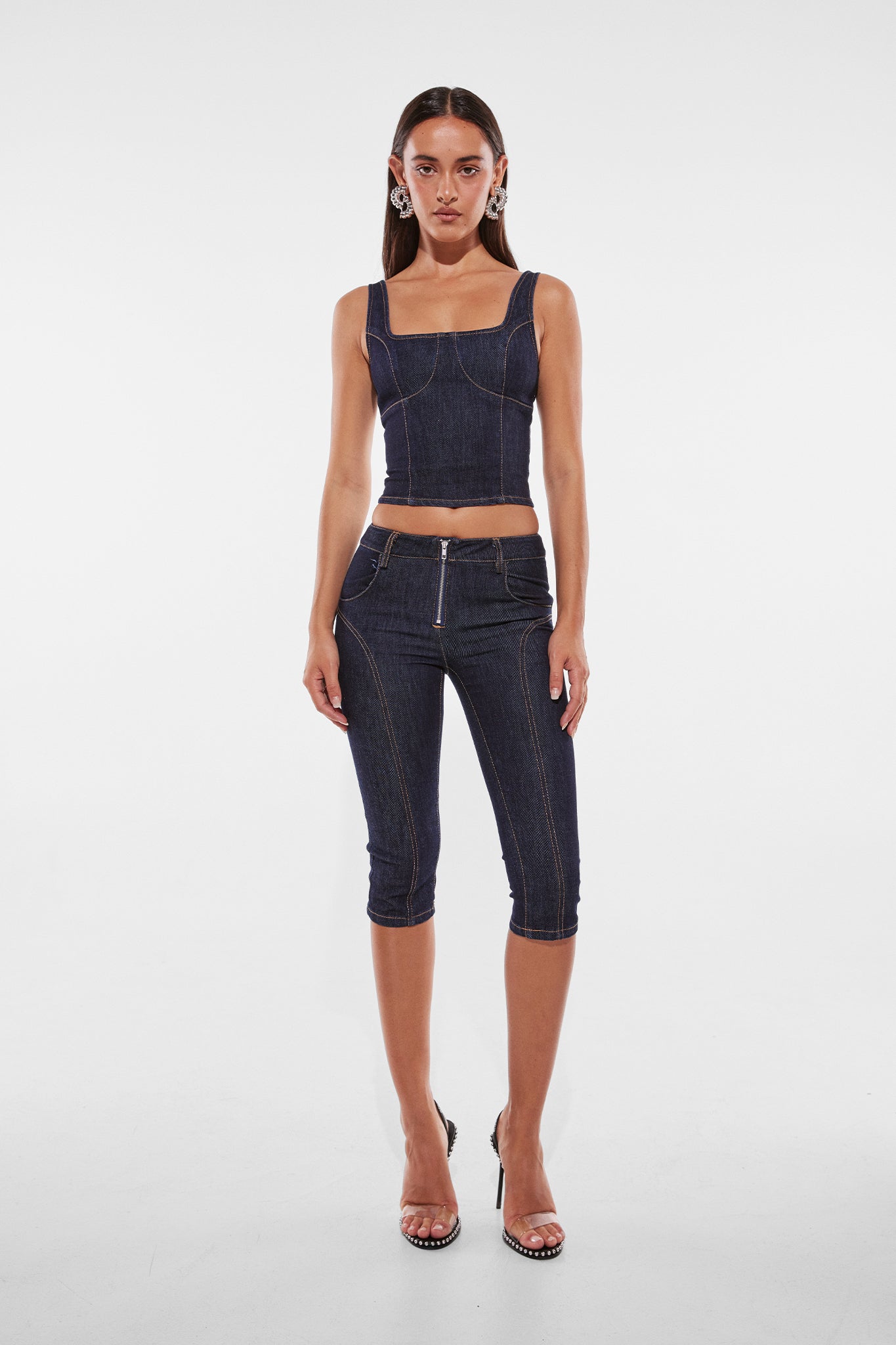 HANNAH CAPRI PANTS | DARK DENIM