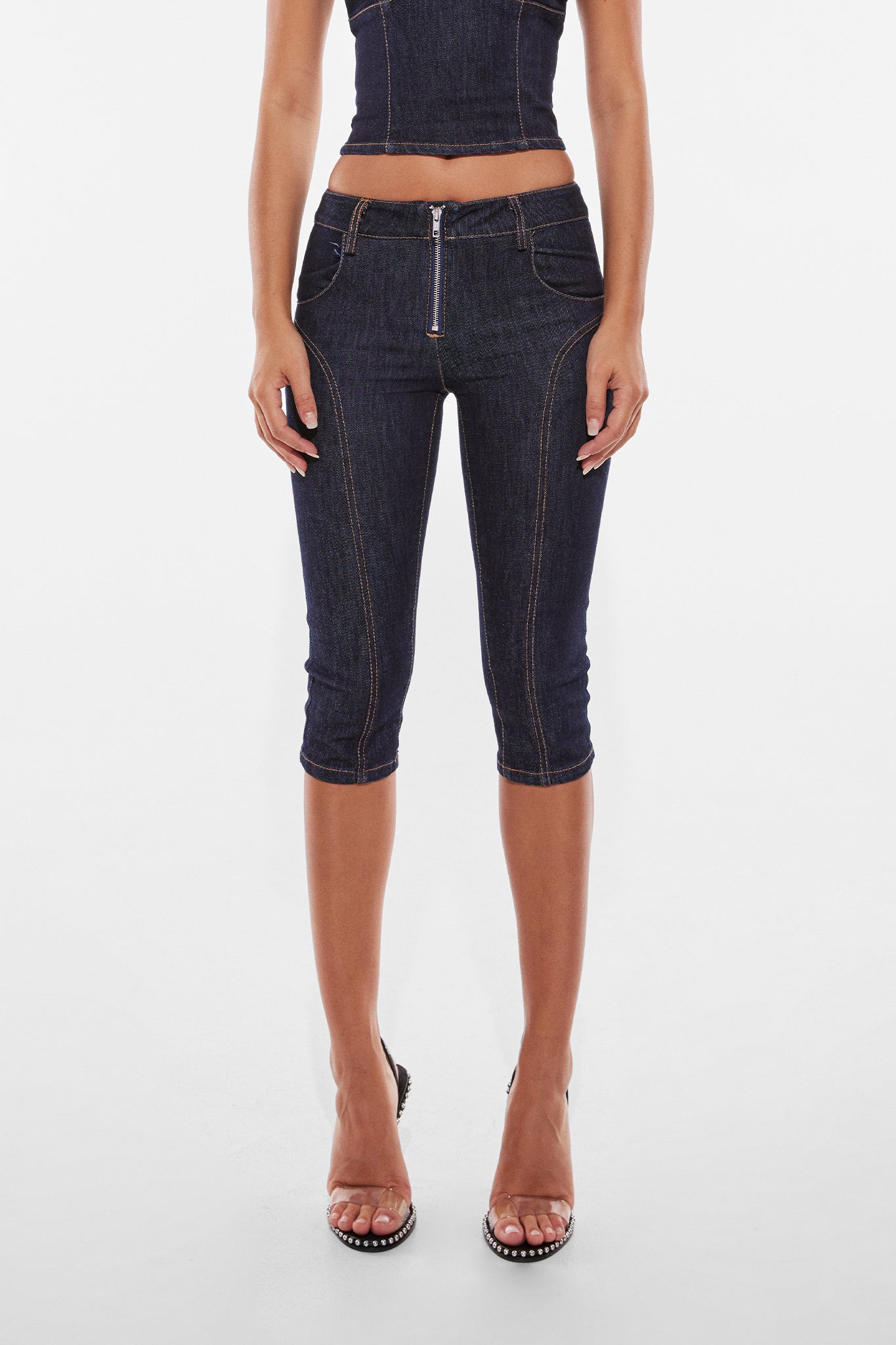 HANNAH CAPRI PANTS | DARK DENIM