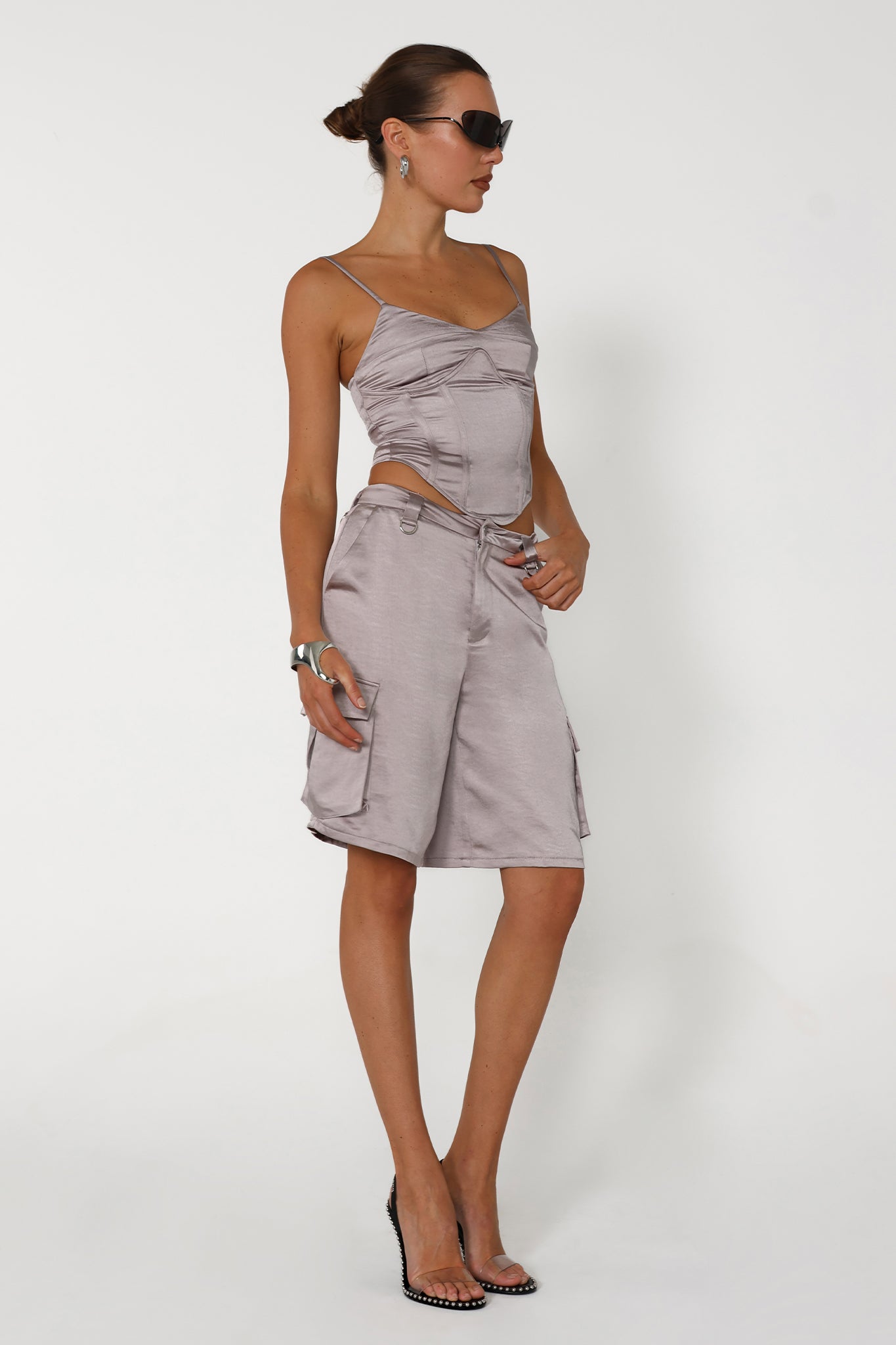 JUDE CORSET | SILVER SATIN