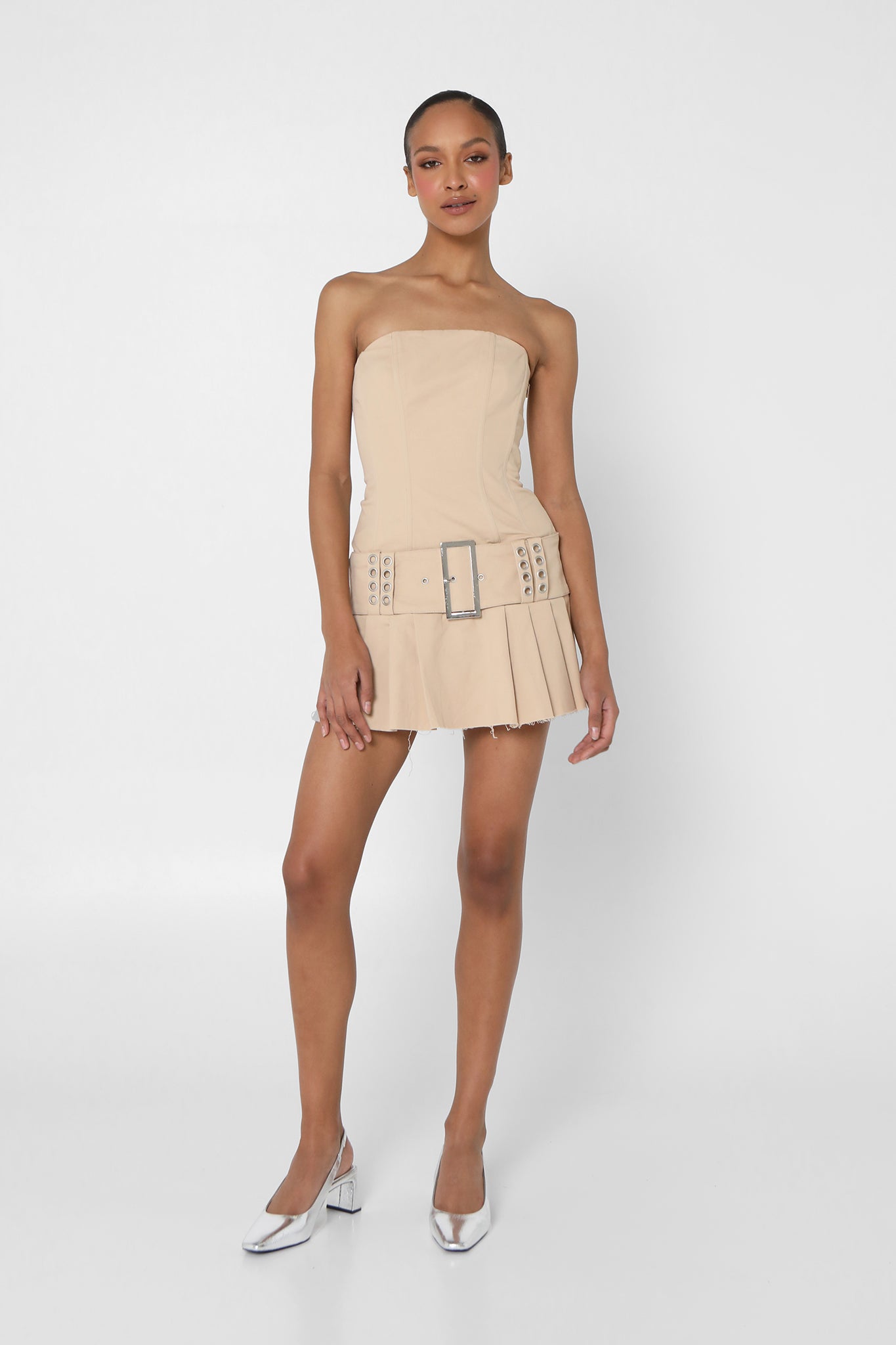 KAYLA MINI DRESS | BEIGE