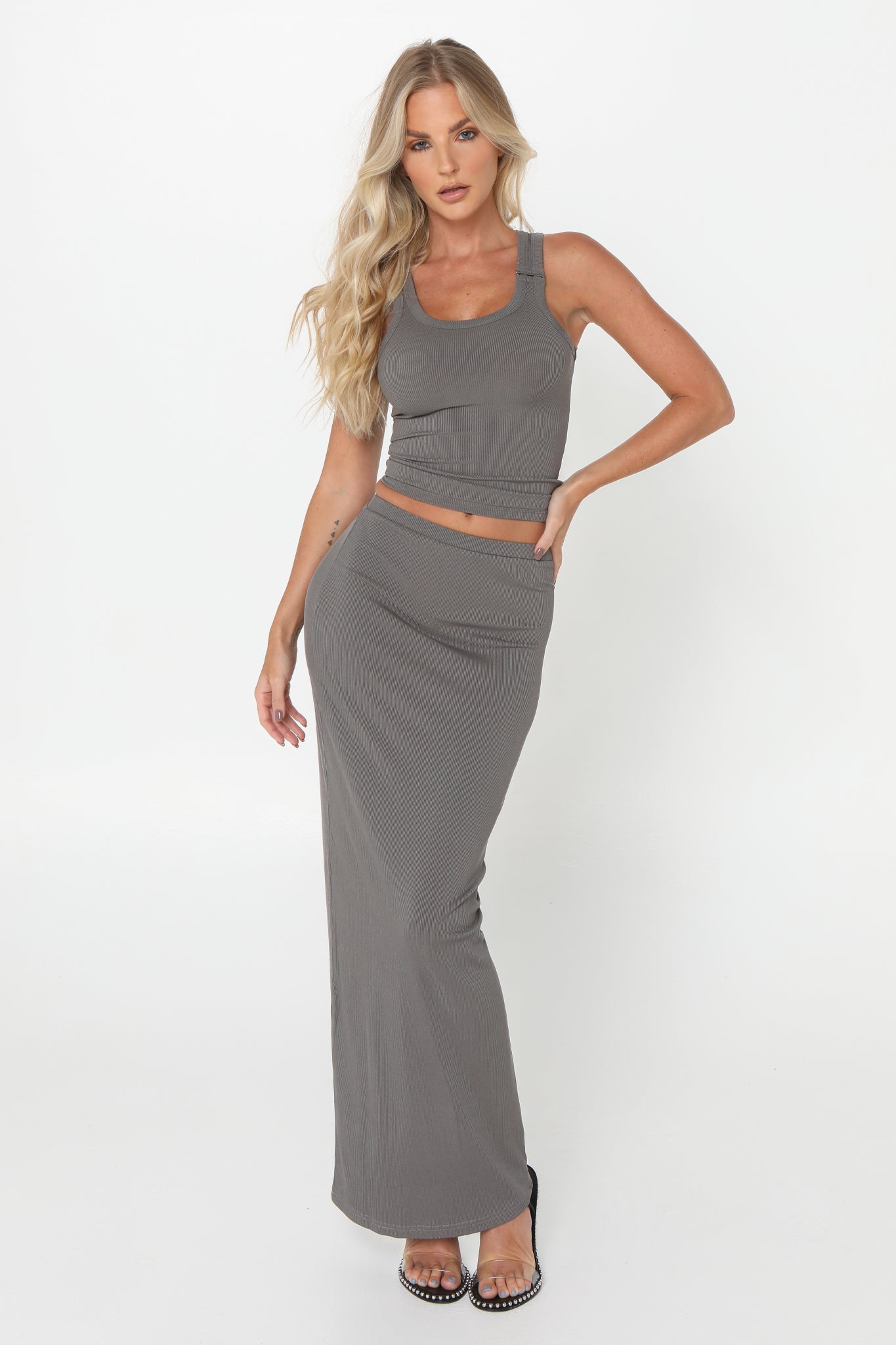 KENDRA SKIRT | SLATE