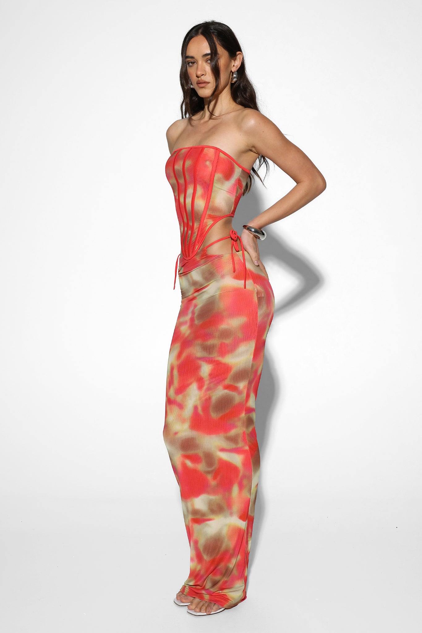 MADDI MAXI SKIRT | MOLTEN ROSE