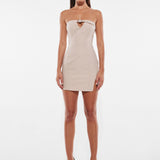 LAYLA MINI DRESS | BONE PINSTRIPE