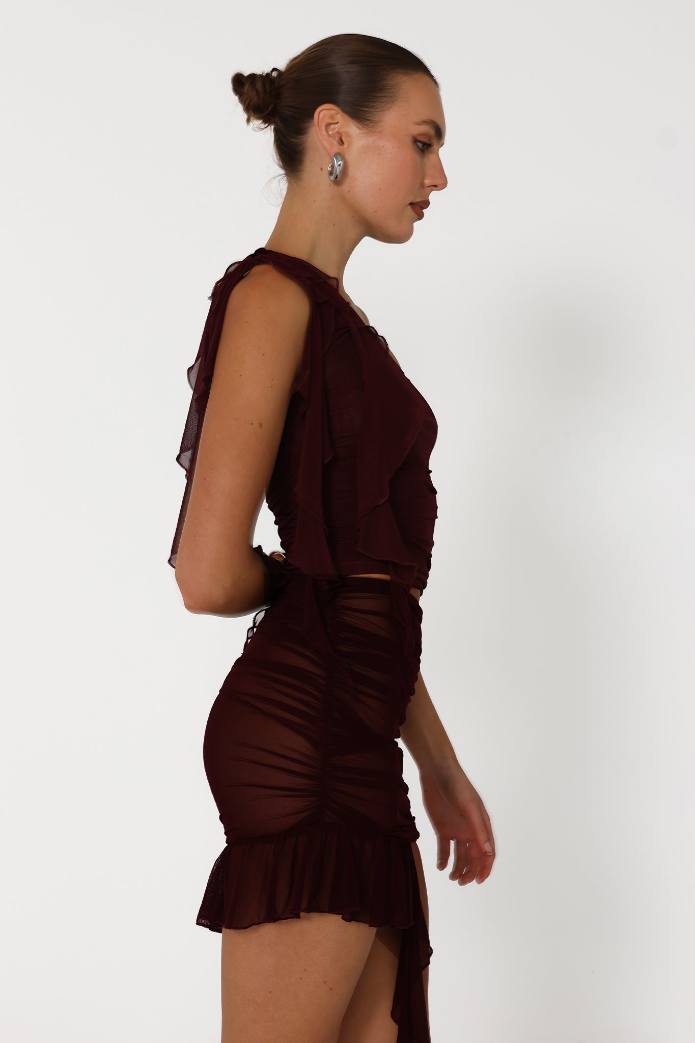 LOUISA MINI SKIRT | BLACKBERRY