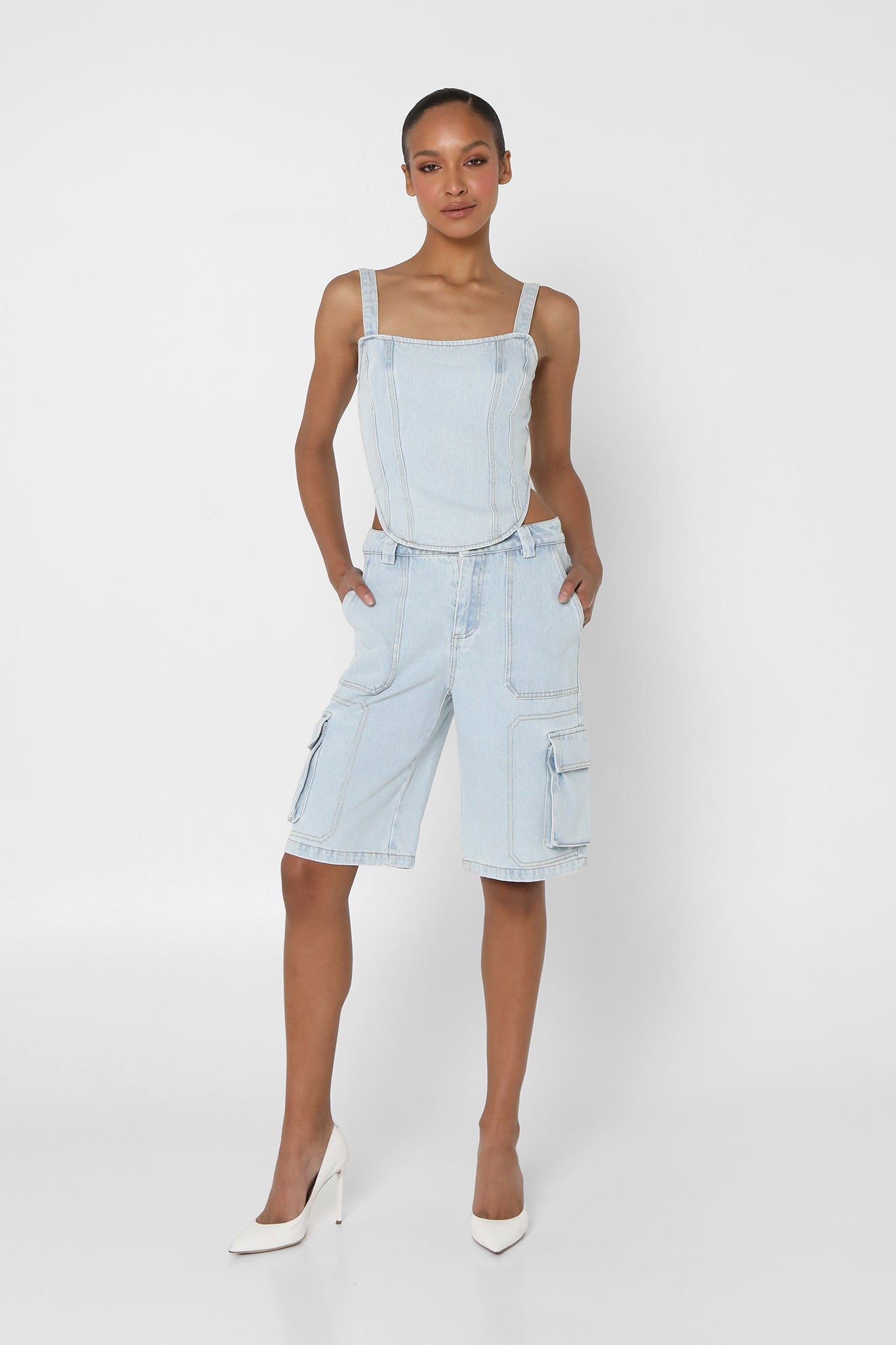 MONICA CORSET | LIGHT BLUE