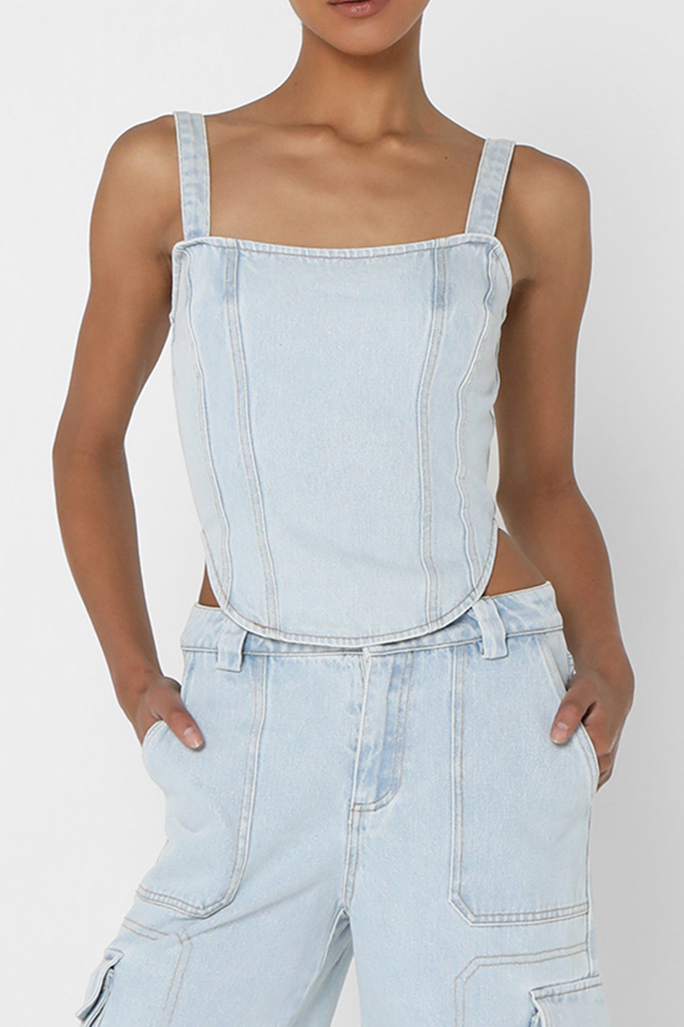 MONICA CORSET | LIGHT BLUE