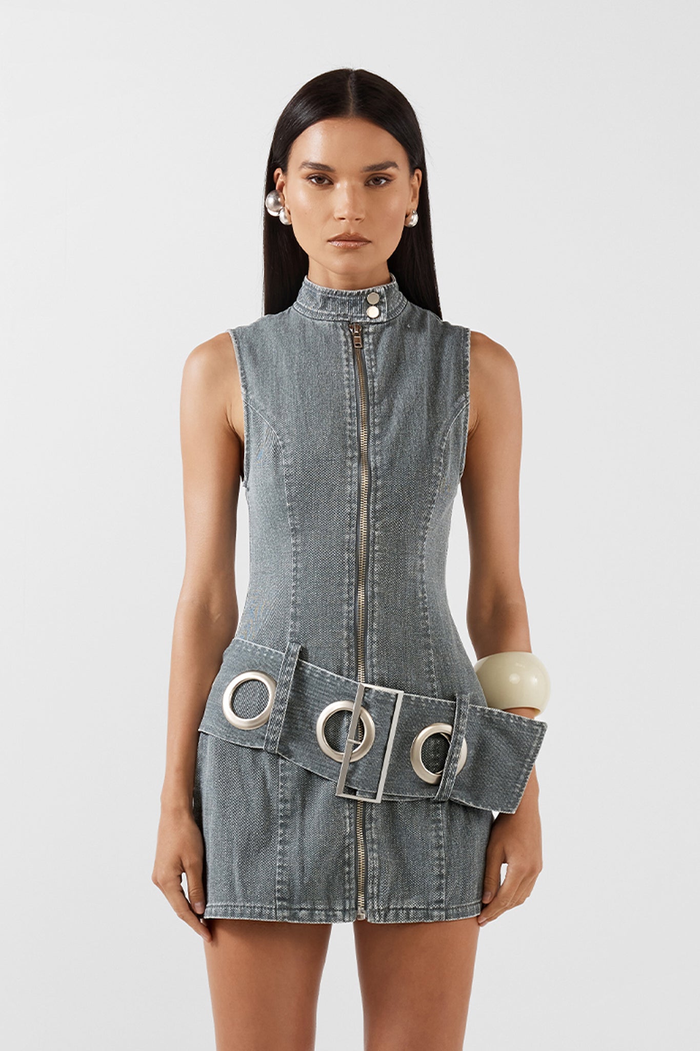 NYRA DRESS | STEEL