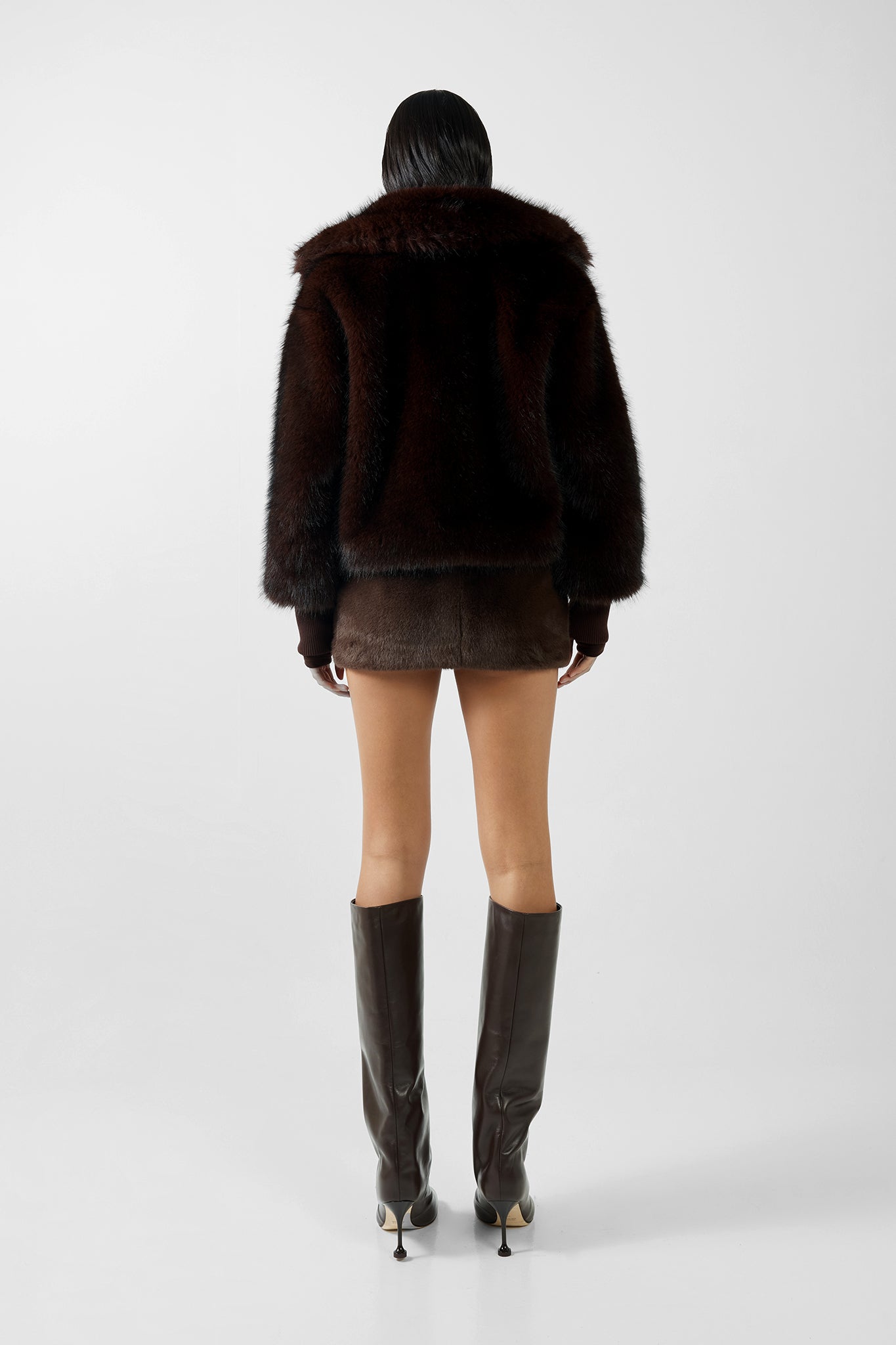 REESE FAUX FUR BOMBER | CHOC