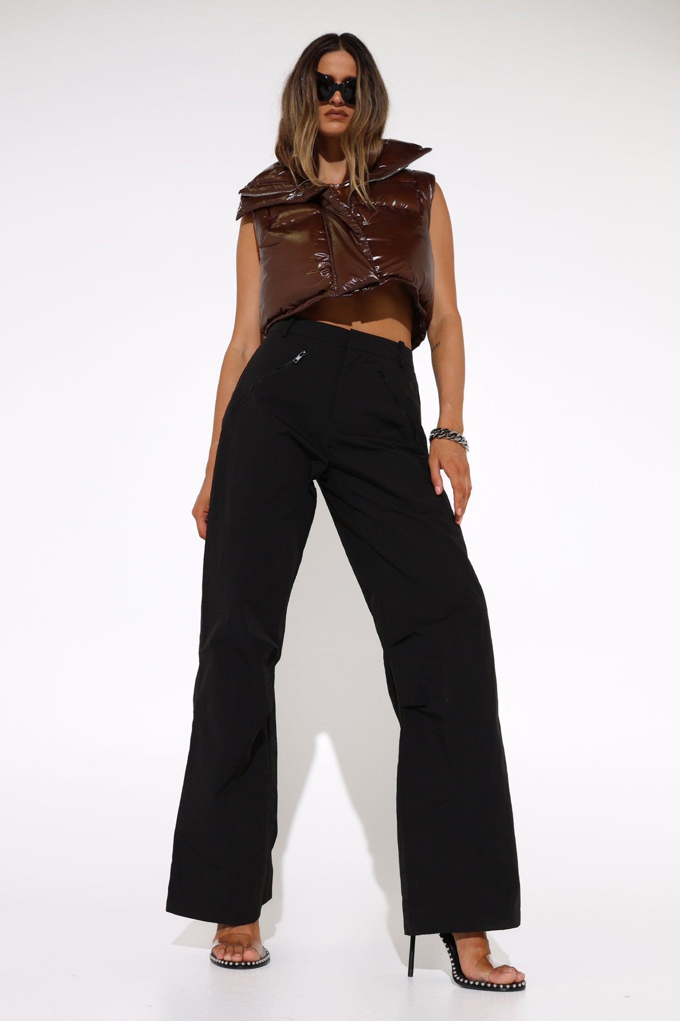 SHAE CROPPED PUFFER JACKET | CHOC