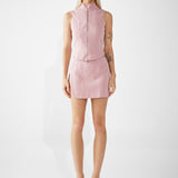 ZAYNE MINI SKIRT | PINK PINSTRIPE
