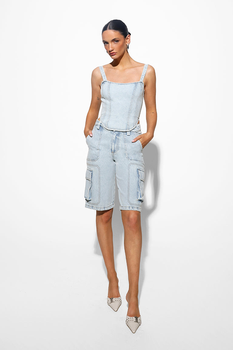 MONICA CORSET | LIGHT BLUE