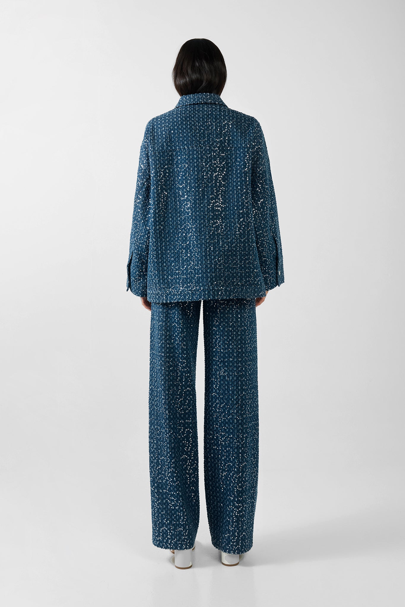 VALENTINO PANTS  | INDIGO SEQUIN