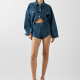 VALENTINO SHORTS | INDIGO SEQUIN