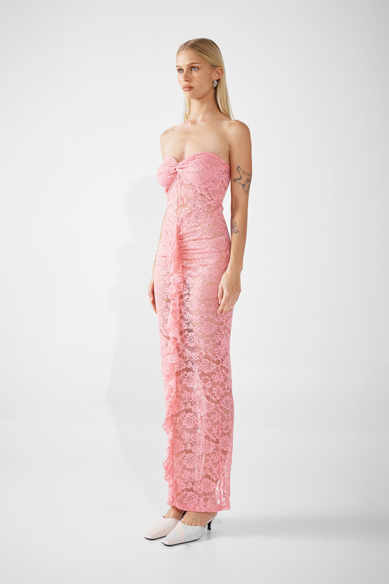 YASMIN DRESS | PINK LACE